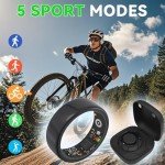 Hivisuals Smart Ring for Women Men, Bluetooth Connection, Health Ring, IP68 Waterproof, Fitness Ring Tracks Heart Rate/Sleep/Steps/Sports Activities/Blood Oxygen,Non-Subscription app (Gold, 9)