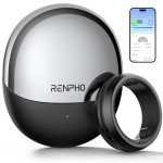 RENPHO Lynx Smart Ring, Size First with Sizing Kit, Fitness Tracker for Women & Men, Sleep Tracker, 7-Day Battery Life, Titanium, Waterproof, Subscription-Free App, HSA/FSA Eligible (Black, Size 10)