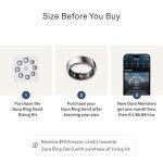 Oura Ring Gen3 Horizon - Silver - Size 13 - Smart Ring - Size First with Oura Ring Gen3 Sizing Kit - Sleep Tracking Wearable - Heart Rate - Fitness Tracker - 5-7 Days Battery Life