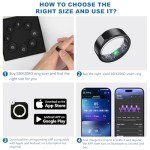 SEEKZERO Smart Ring-Size First Before You Buy, No APP Subscription,7-10 Days of Use,Sleep & Activity Real-Time Monitor, Stress/Heart Rate/SPO₂ Tracker, Compatible with iOS and Android (Black, 9)