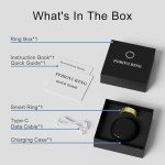 POBOVi Smart Ring for Women Men- Sleep/Fitness/Stress/Heart Rate Tracker- Menstrual Records - 7 Days Battery Life - Wireless Charging - No APP Subscription - iOS & Android Compatible (Gold, Size 8)