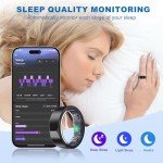 SEEKZERO Smart Ring-Size First Before You Buy, No APP Subscription,7-10 Days of Use,Sleep & Activity Real-Time Monitor, Stress/Heart Rate/SPO₂ Tracker, Compatible with iOS and Android (Black, 9)