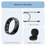RingConn Gen 2, World’s First Smart Ring with Sleep Apnea Monitoring, No APP Subscription, 12-Day Battery Life, Stress/Heart Rate/Women's Health Tracker, Android & iOS Compatible (Black, Size 10)