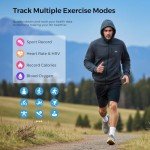 Domhong Smart Ring for Women Men - Fitness Tracker with Heart Rate/Blood Oxygen/Stress Monitor/Steps/Sleep Tracking, No App Subscription, 5ATM Waterproof Health Rings