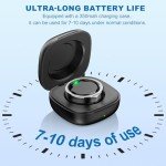 SEEKZERO Smart Ring-Size First Before You Buy, No APP Subscription,7-10 Days of Use,Sleep & Activity Real-Time Monitor, Stress/Heart Rate/SPO₂ Tracker, Compatible with iOS and Android (Black, 9)