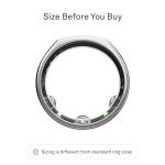 Oura Ring Gen3 Heritage - Silver - Size 8 - Smart Ring - Size First with Oura Ring Gen3 Sizing Kit - Sleep Tracking Wearable - Heart Rate - Fitness Tracker - 5-7 Days Battery Life
