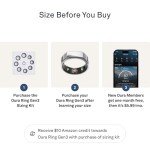 Oura Ring Gen3 Heritage - Silver - Size 8 - Smart Ring - Size First with Oura Ring Gen3 Sizing Kit - Sleep Tracking Wearable - Heart Rate - Fitness Tracker - 5-7 Days Battery Life