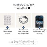 Oura Ring 4 - Silver - Size 9 - Smart Ring - Size First with Oura Ring 4 Sizing Kit - Sleep Tracking Wearable - Heart Rate - Fitness Tracker - Up to 8 Days of Battery Life