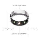 Oura Ring Gen3 Heritage - Silver - Size 8 - Smart Ring - Size First with Oura Ring Gen3 Sizing Kit - Sleep Tracking Wearable - Heart Rate - Fitness Tracker - 5-7 Days Battery Life