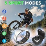 Hivisuals Smart Ring for Women Men, Bluetooth Connection, Health Ring, IP68 Waterproof, Fitness Ring Tracks Heart Rate/Sleep/Steps/Sports Activities/Blood Oxygen,Non-Subscription app (Silver, 8)