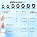 Smart Ring,Smart Health Ring for Women Men, Smart Ring Fitness Tracker, Health&Sleep Tracker,IP68 Waterproof,Remote Camera Control,No App Fee for Standard Features, for iPhone & Android(Black, 9#)