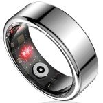 Kuxlagz Smart Ring Health Tracker for Women Men, Sleep Tracker with Heart Rate and Blood Oxygen, Fitness Ring for Activity Monitoring, 15 Days Battery, No Subscription, Titanium Alloy (Silver, #9)