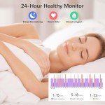 Health Tracker Ring for Women Men, Fitness Tracker with Heart Rate, Blood Oxygen, Sleep Tracker, Step Tracker, No Subscription Fee, IP68 Waterproof Smart Ring for iphone & Android (Rose Gold, 11#)