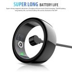 Smart Ring,Smart Health Ring for Women Men, Smart Ring Fitness Tracker, Health&Sleep Tracker,IP68 Waterproof,Remote Camera Control,No App Fee for Standard Features, for iPhone & Android(Black, 9#)