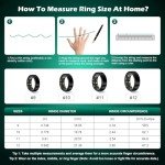 YULUCKGO Smart Ring Fitness Tracker for Men - Health Heart Rate Ring with Sleep Monitor and Blood Oxygen Tracking, No Subscription Fee, Family Care, Remote Photography,IP68 Waterproof (11#)