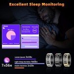 Gwenland Smart Ring Health Ring - Smart Rings for Women Men,Fitness Tracker Ring with LED Display Screen,Sleep Tracker Ring Compatible with iOS/Android Activity Tracker/Heart Rate/SpO2/Sleep/Step