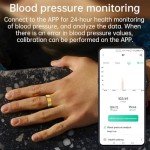 Piluyaa Smart Ring Fitness Tracker Ring for Men/Women with Calories/Heart Rate/Blood Oxygen/Sleep Monitoring with NO App Subscription with Charging Case for Android 6.0+/iOS 11.0+(Gold 9#)​