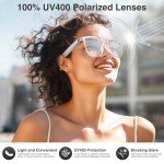 Smart Bluetooth Glasses with AI Translation - White