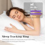 Twievo Smart Ring for Men/Women, Smart Rings with Calories/Heart Rate/Blood Oxygen/Sleep Monitoring,No Subscription Fee,5ATM Waterproof (Pink, 10#)