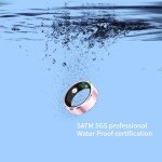 Twievo Smart Ring for Men/Women, Smart Rings with Calories/Heart Rate/Blood Oxygen/Sleep Monitoring,No Subscription Fee,5ATM Waterproof (Pink, 10#)