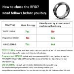 HECERE T5577 or UID chip RFID Black Ceramics Smart Finger rewrite Ring 125KHZ/13.56MHZ Wear for Men or Women (T5577 125KHZ-19MM)
