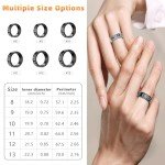 Gwenland Smart Ring Health Ring - Smart Rings for Women Men,Fitness Tracker Ring with LED Display Screen,Sleep Tracker Ring Compatible with iOS/Android Activity Tracker/Heart Rate/SpO2/Sleep/Step