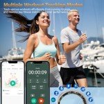 Smart Fitness Ring for Men & Women – Health & Activity Tracker with Heart Rate, Sleep Monitoring, Blood Oxygen, Motion Tracking, and Remote Camera Control, Waterproof & No Subscription Required (8#)