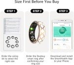 Health Tracker Ring for Women Men, Fitness Tracker with Heart Rate, Blood Oxygen, Sleep Tracker, Step Tracker, No Subscription Fee, IP68 Waterproof Smart Ring for iphone & Android (Rose Gold, 7#)