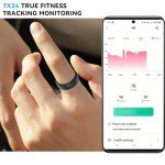 Hivisuals Smart Ring for Women Men, Bluetooth Connection, Health Ring, IP68 Waterproof, Fitness Ring Tracks Heart Rate/Sleep/Steps/Sports Activities/Blood Oxygen,Non-Subscription app (Silver, 9)