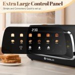 Tesslux Touch Screen 4 Slice Toaster, Black