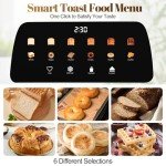 Tesslux Touch Screen 4 Slice Toaster, Black