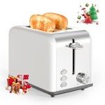 YSSOA Stainless Steel 2 Slice Toaster with Extra Wide Slots