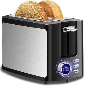 Smart 2-Slice Toaster with LCD Countdown Timer