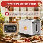 YSSOA Stainless Steel 2 Slice Toaster with Extra Wide Slots