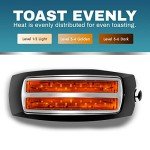 Elite Gourmet 4-Slice Long Slot Toaster in Black