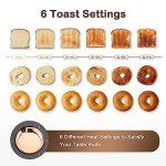 Mecity 4-Slice Long Slot Toaster with Warming Rack