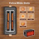 Mecity 4-Slice Long Slot Toaster with Warming Rack