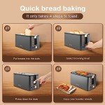 Mecity 4-Slice Long Slot Toaster with Warming Rack