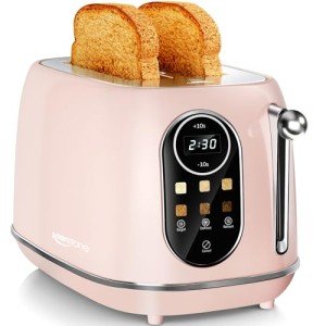 Keenstone Retro Touch Screen 2-Slice Toaster – Pink