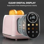 Keenstone Retro Touch Screen 2-Slice Toaster – Pink