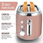 MÜELLERHOME Retro 2-Slice Toaster in Pink