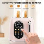 Keenstone Retro Touch Screen 2-Slice Toaster – Pink