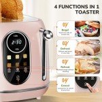 Keenstone Retro Touch Screen 2-Slice Toaster – Pink