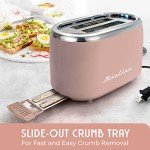 MÜELLERHOME Retro 2-Slice Toaster in Pink
