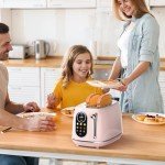 Keenstone Retro Touch Screen 2-Slice Toaster – Pink