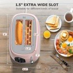 Keenstone Retro Touch Screen 2-Slice Toaster – Pink