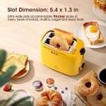 iSiLER Yellow 2-Slice Bagel Toaster with 7 Settings