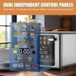 WHALL Stainless Steel Digital Touch Screen Toaster