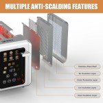 WHALL® Touch Screen Stainless Steel Toaster