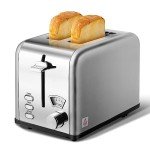 YSSOA Retro Stainless Steel 2-Slice Toaster